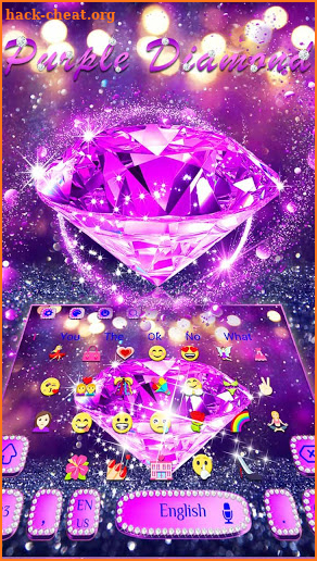 Purple Diamond Keyboard Theme screenshot