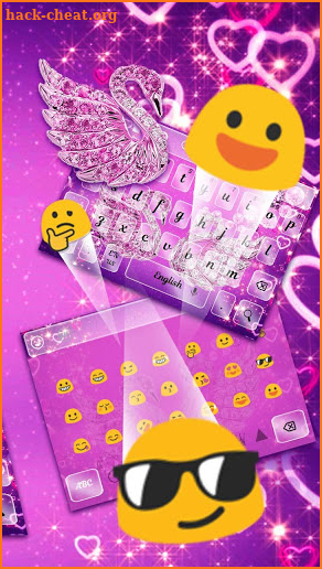 Purple Diamond Swan Keyboard screenshot