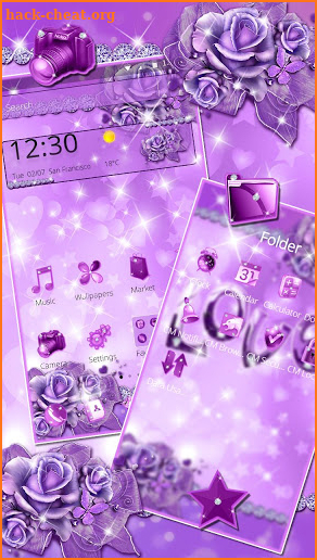 Purple Diamond Theme Love screenshot