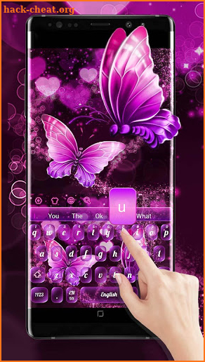 Purple Dream Butterfly Keyboard screenshot