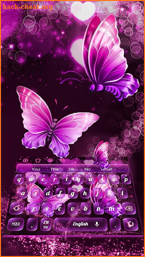 Purple Dream Butterfly Keyboard screenshot