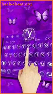 Purple Dream Butterfly Keyboard Theme screenshot