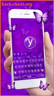 Purple Dream Butterfly Keyboard Theme screenshot