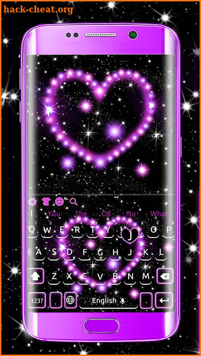Purple dream love keyboard theme screenshot