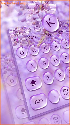 Purple Drop Flower keyboard screenshot