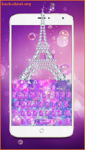 Purple Eiffel Bubble Keyboard screenshot