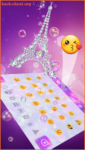 Purple Eiffel Bubble Keyboard screenshot