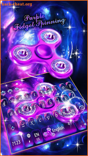 Purple Fingertip spinning gyro Keyboard Theme screenshot