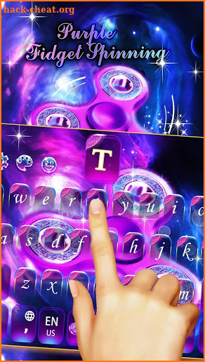 Purple Fingertip spinning gyro Keyboard Theme screenshot