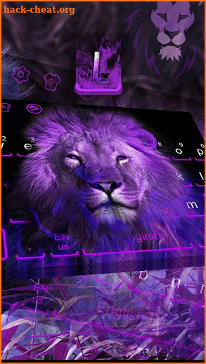 Purple Fire Lion Keyboard screenshot