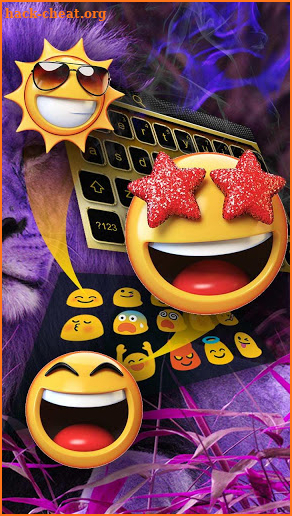 Purple Fire Lion Keyboard screenshot
