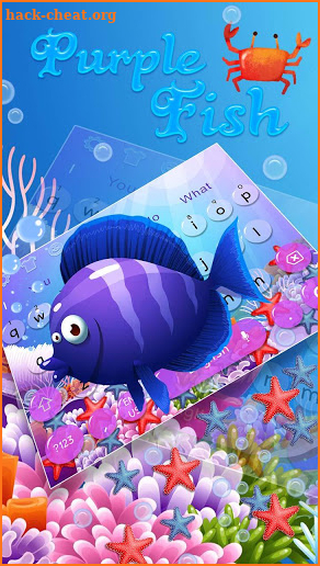 Purple Fish Gravity Keyboard screenshot