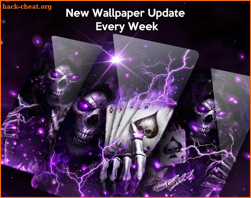Purple Flame Skull Live Wallpaper Themes screenshot