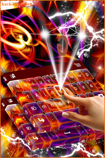 Purple Flames Keyboard Theme screenshot