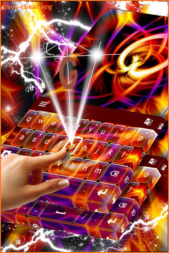 Purple Flames Keyboard Theme screenshot