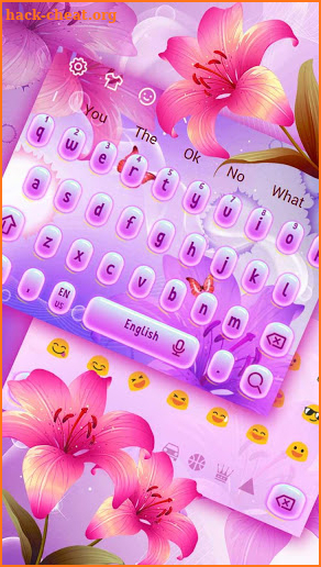 Purple Flower Keyboard Theme screenshot