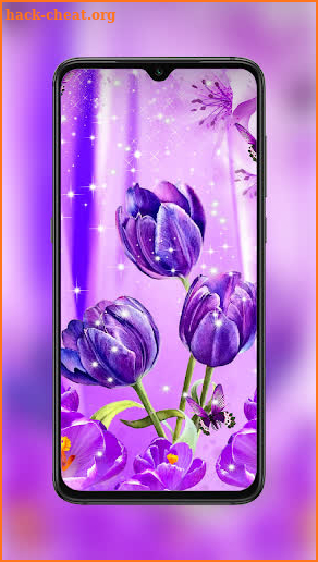 Purple Flowers Wallpaper HD screenshot