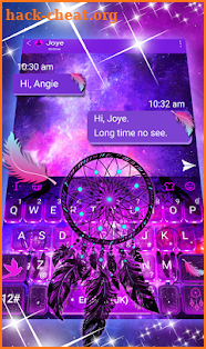 Purple Galaxy Dream Catcher Keyboard Theme screenshot