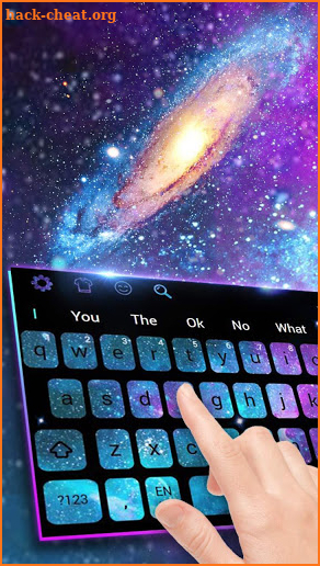 Purple Galaxy Keyboard screenshot