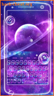 Purple Galaxy Keyboard Theme screenshot