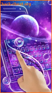 Purple Galaxy Keyboard Theme screenshot