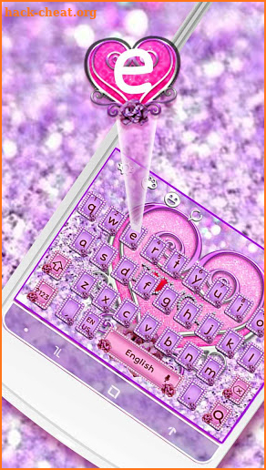 Purple Glitter Love Keyboard screenshot