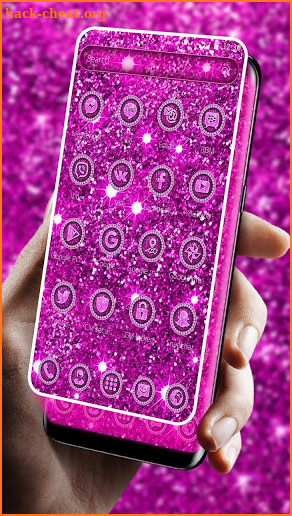 Purple Glitter Sparkling Theme screenshot