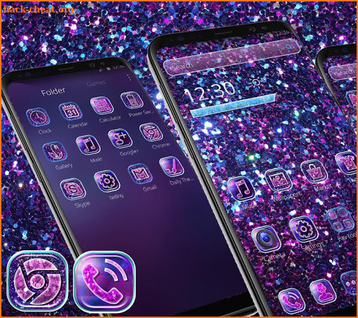 Purple Glitter Theme screenshot