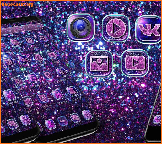 Purple Glitter Theme screenshot