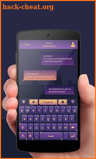 Purple Glow GO Keyboard Theme screenshot