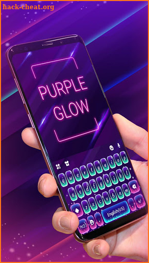 Purple Glow Keyboard Theme screenshot