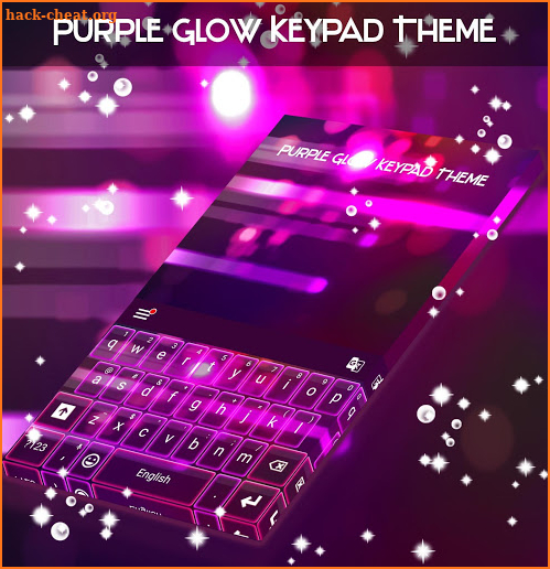 Purple Glow Keypad Theme screenshot