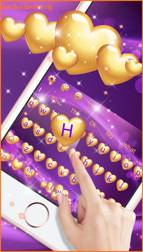 Purple Gold Love Keyboard screenshot