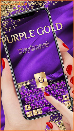 Purple Gold Luxury Keyboard screenshot