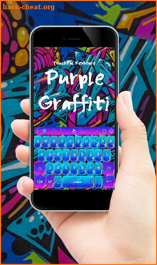 Purple Graffiti Keyboard Theme screenshot