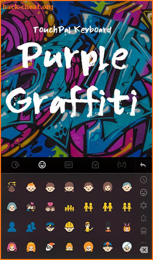 Purple Graffiti Keyboard Theme screenshot
