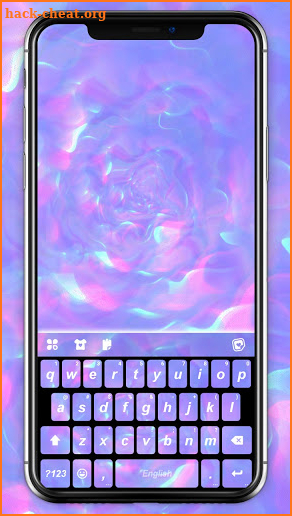 Purple Holographic Keyboard Background screenshot