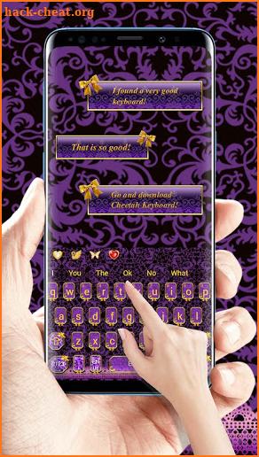 Purple Leopard Keyboard Theme screenshot