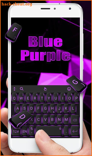 Purple Light Black Keyboard Theme screenshot