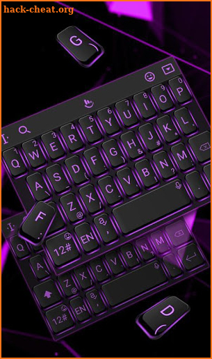 Purple Light Black Keyboard Theme screenshot