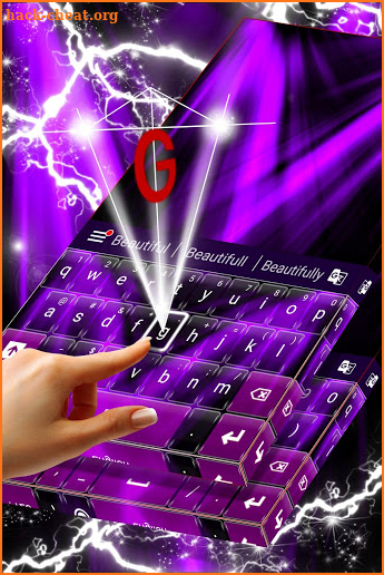 Purple Light Keyboard Theme screenshot