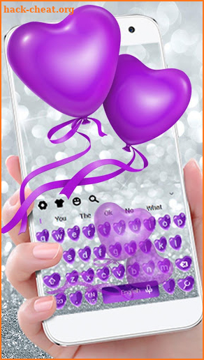 Purple Love  Balloon Keyboard screenshot