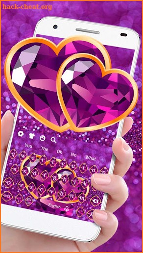 Purple Love Diamond Keyboard screenshot