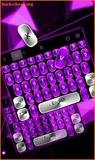 Purple Metal Texture Keyboard Theme screenshot