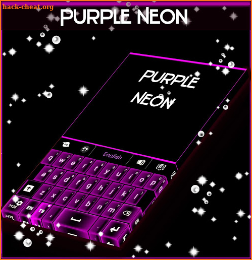 Purple Neon Keyboard Theme screenshot