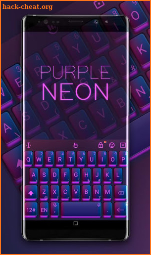 Purple Neon Light Keyboard Theme screenshot