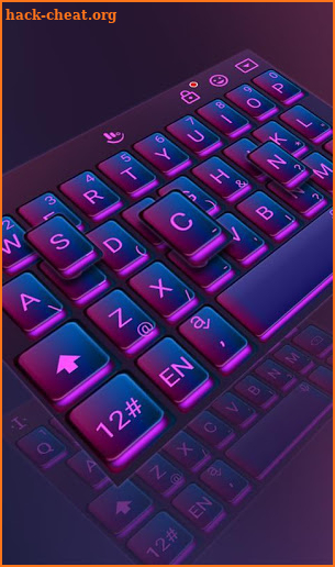 Purple Neon Light Keyboard Theme screenshot