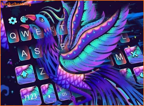 Purple Phoenix Keyboard Theme screenshot