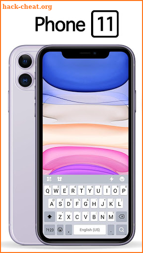 Purple Phone 11 Keyboard Theme screenshot