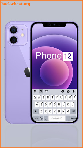 Purple Phone 12 Keyboard Background screenshot